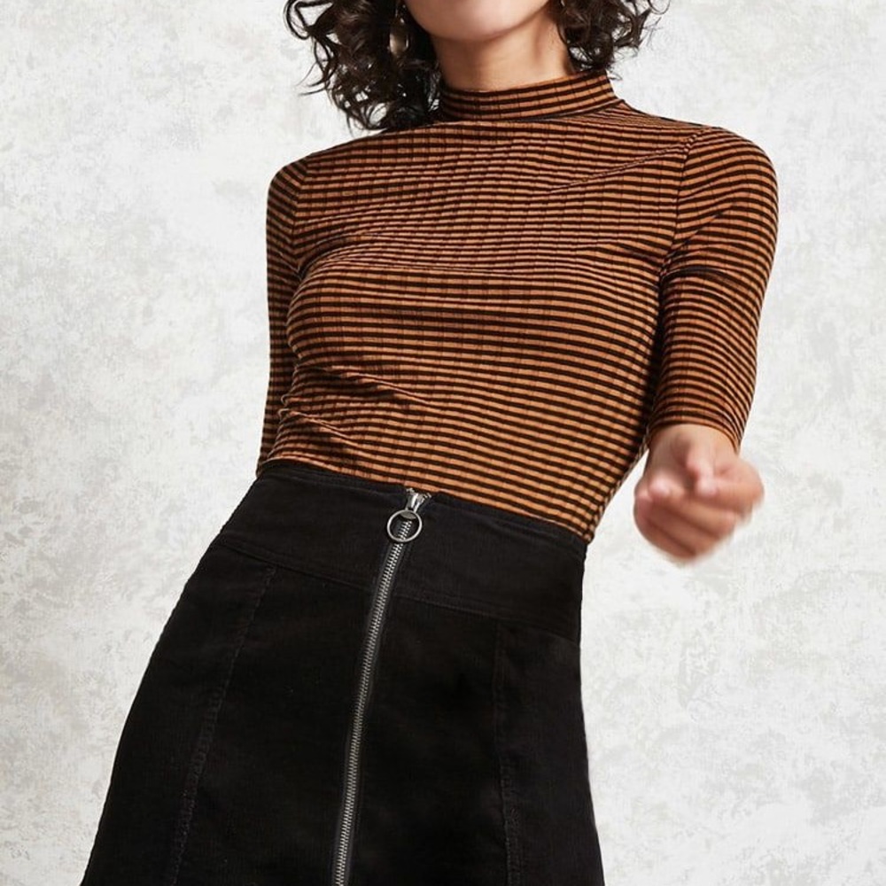 Black mini skirt